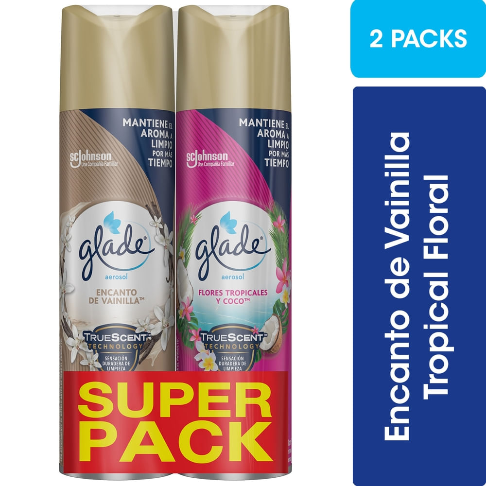 Desodorante ambiental Glade super pack aerosol 2 un de 360 ml