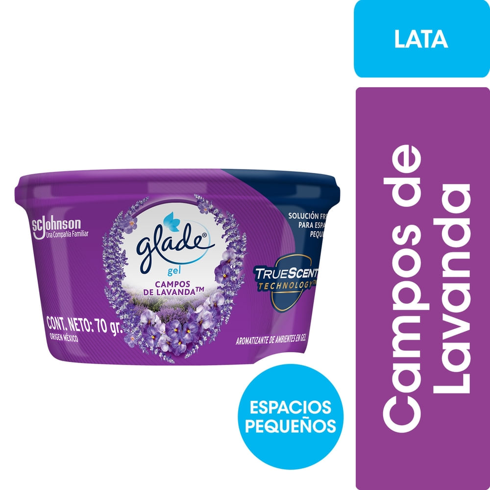 Desodorante ambiental Glade mini gel hogar campo de lavanda 70 g Desodorante ambiental Glade mini gel hogar campo de lavanda 70 g