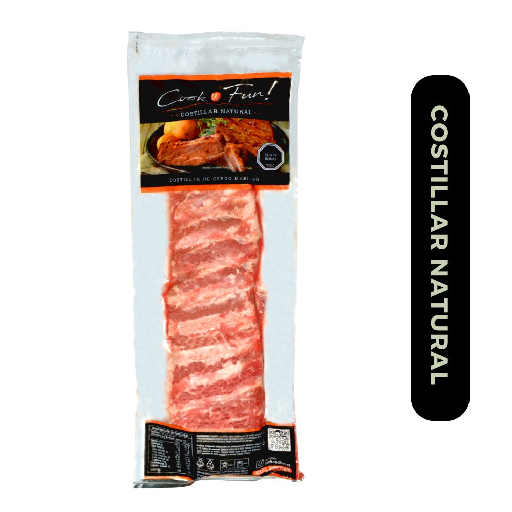 Costillar de cerdo Cook and Fun natural al vacío 1.4 Kg