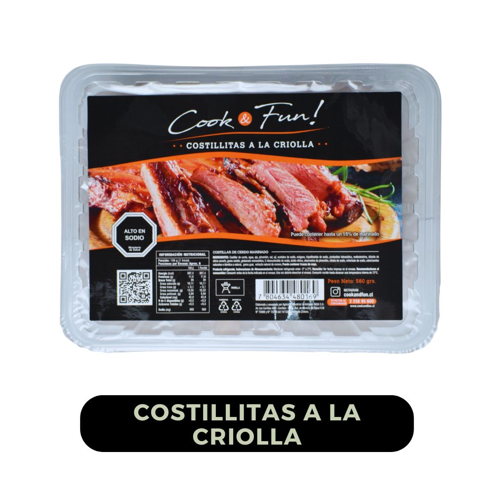 Costillita criolla Cook and Fun 560 g