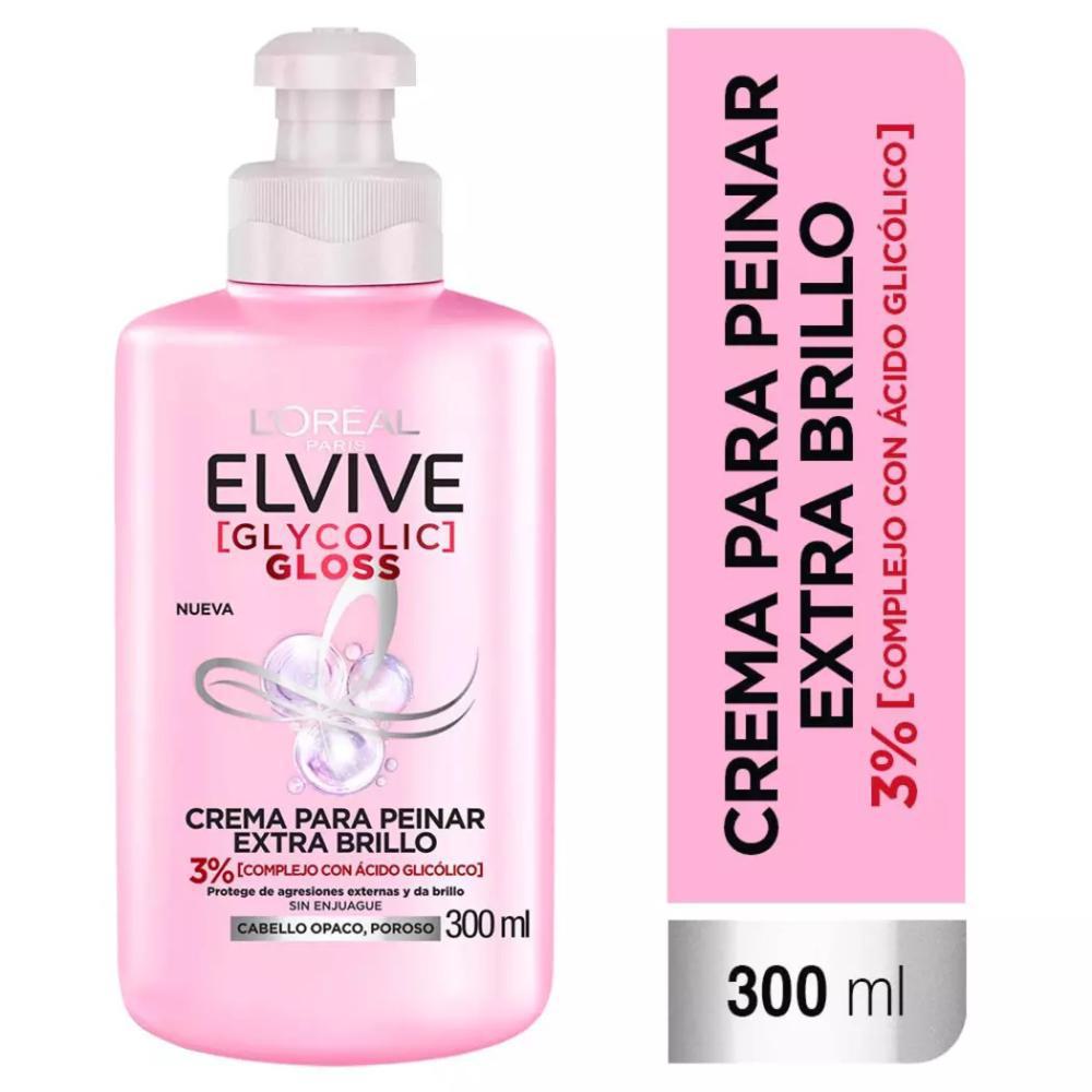 Crema para peinar Elvive extra brillo 300 ml