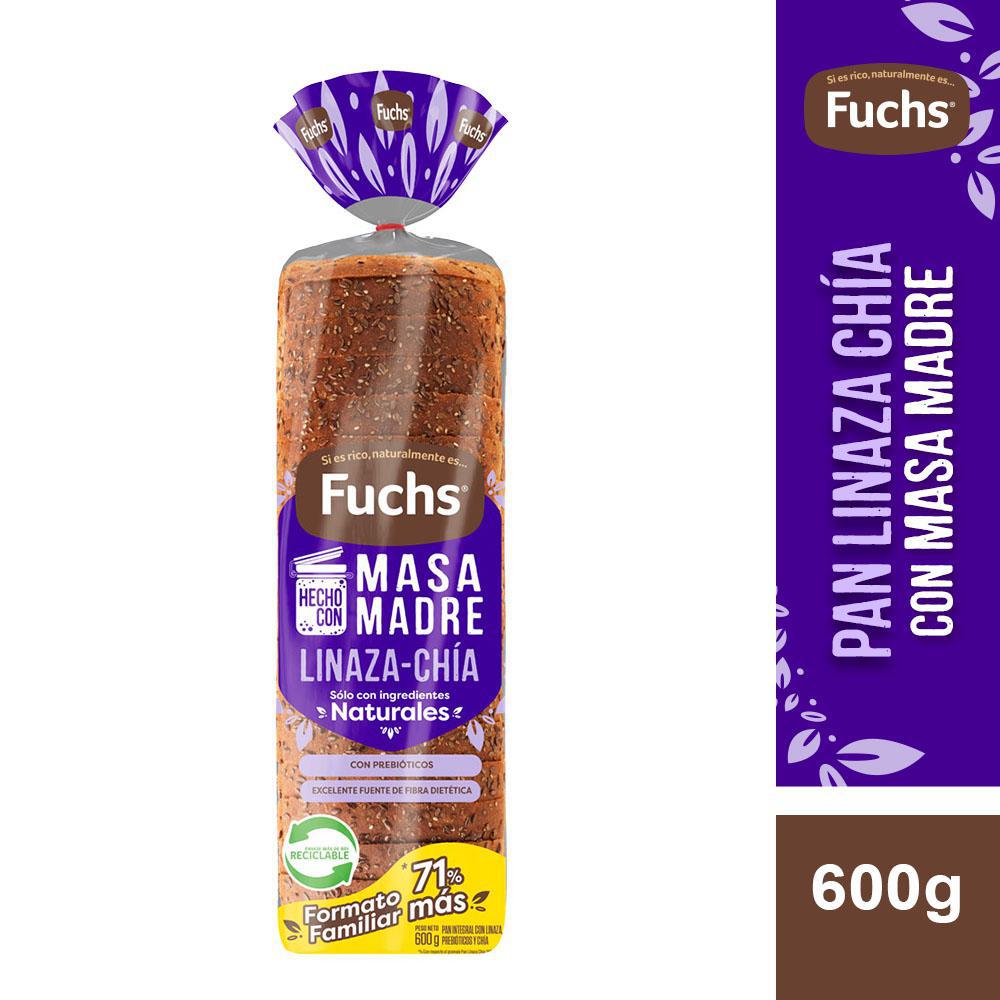 Pan de molde linaza chía con masa madre Fuchs 600 g Pan de molde linaza chía con masa madre Fuchs 600 g
