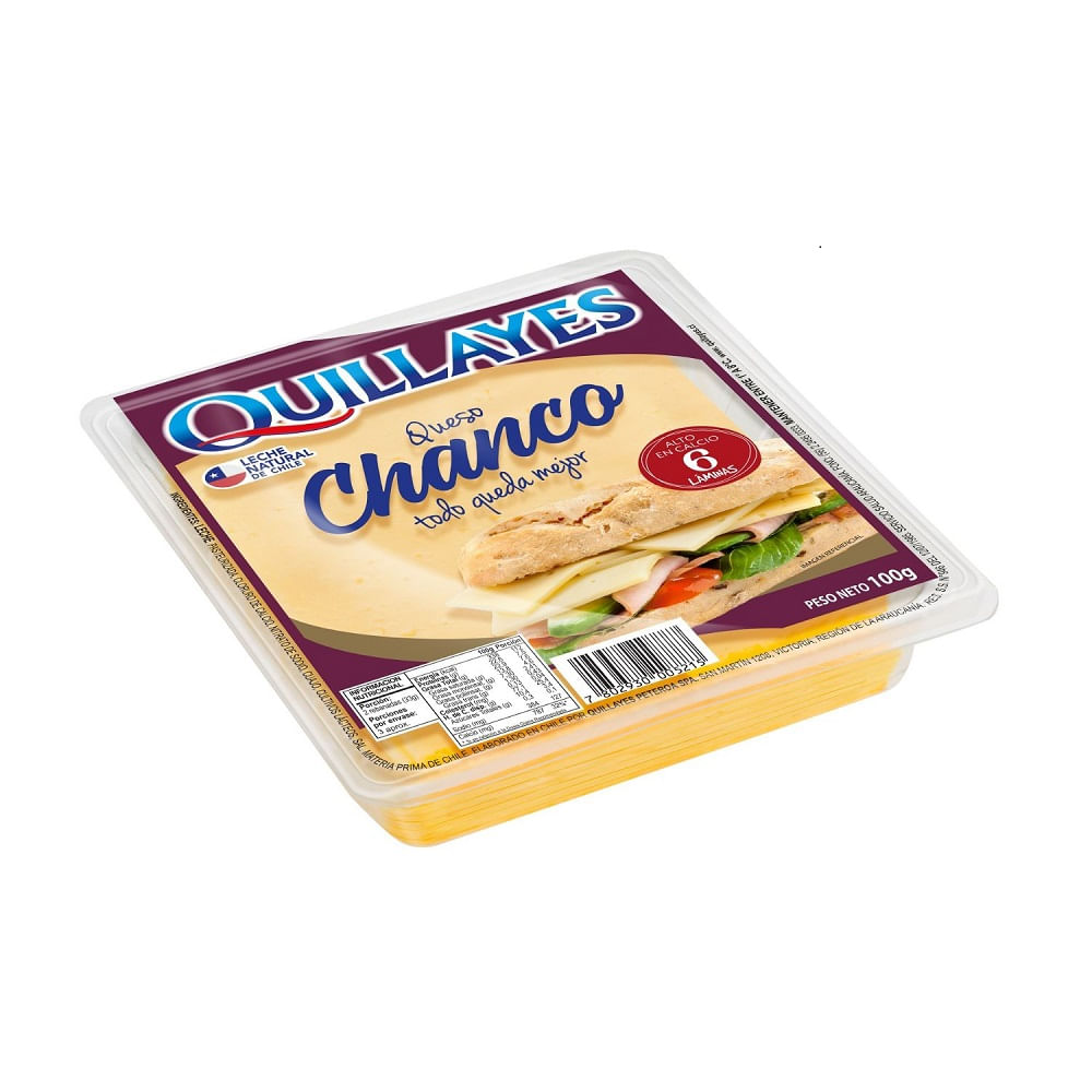 Queso chanco Quillayes laminado 100 g