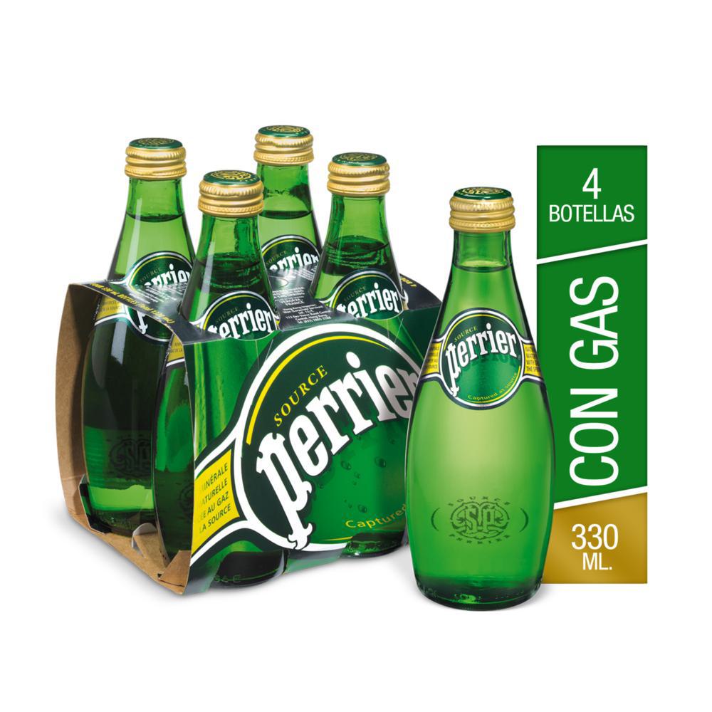 Pack agua mineral Perrier con gas 4 un de 330 ml Pack agua mineral Perrier con gas 4 un de 330 ml