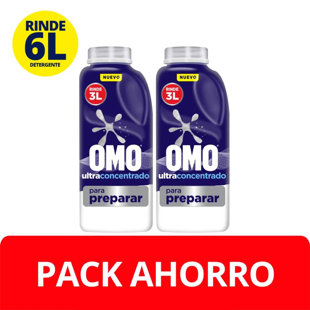 Pack Detergente Omo ultra concentrado líquido 2 u de 500 ml Pack Detergente Omo ultra concentrado líquido 2 u de 500 ml