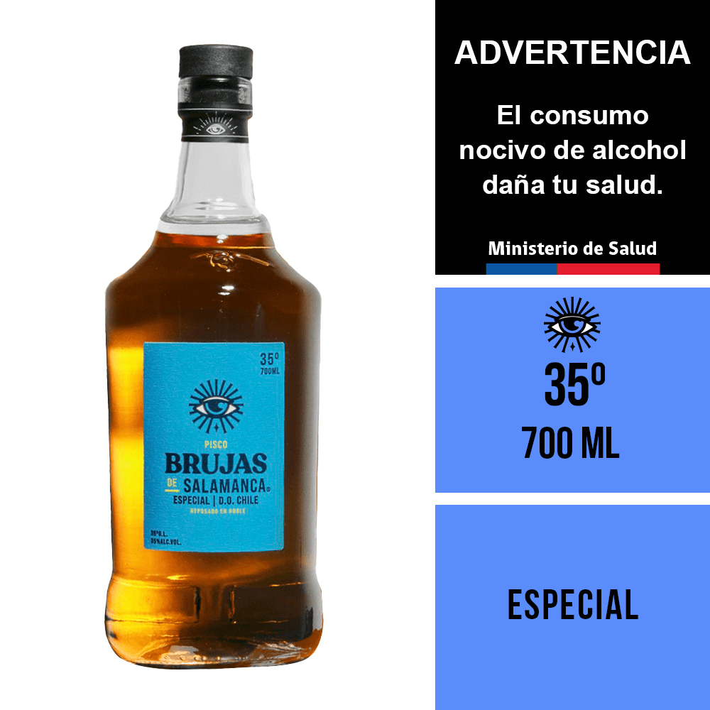 Pisco Brujas de Salamanca especial 35° botella 700 cc