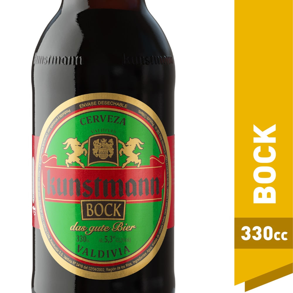 Cerveza Kunstmann bock negra botella 330 cc Cerveza Kunstmann bock negra botella 330 cc