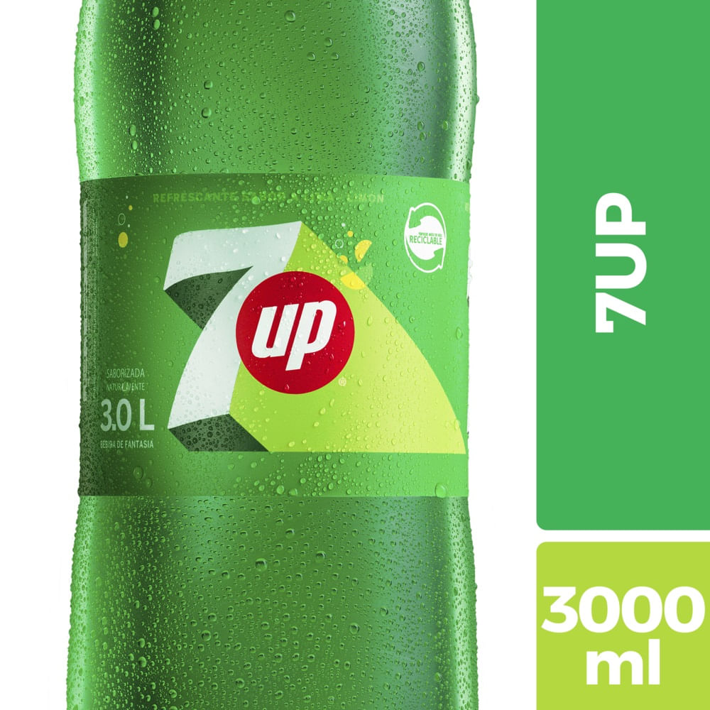 Bebida Seven Up no retornable 3 L Bebida Seven Up no retornable 3 L