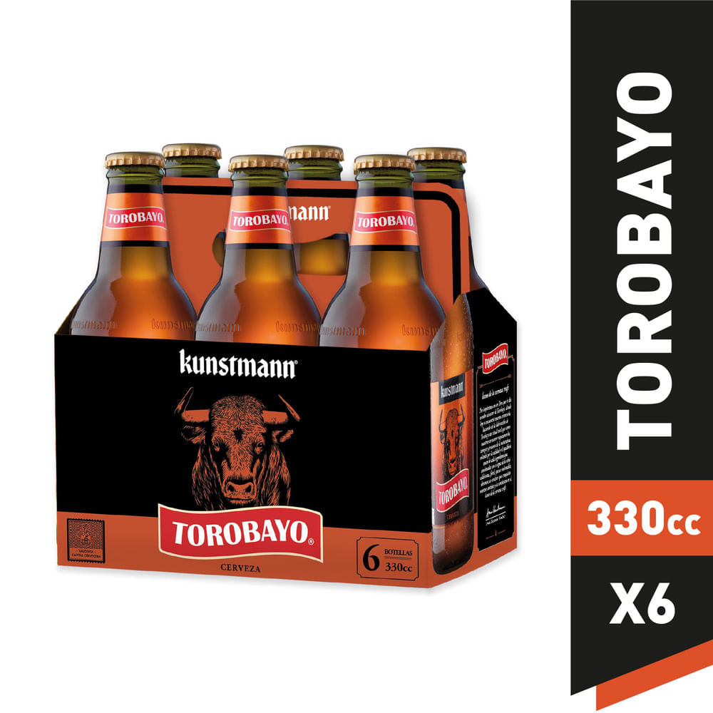 Pack Cerveza Kunstmann torobayo botella 6 un de 330 cc Pack Cerveza Kunstmann torobayo botella 6 un de 330 cc