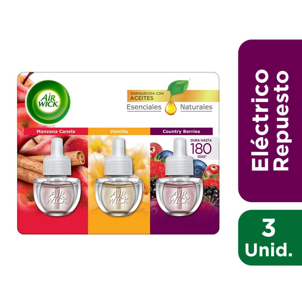Pack Desodorante ambiental Air Wick eléctrico surtido 3 un de 21 ml Pack Desodorante ambiental Air Wick eléctrico surtido 3 un de 21 ml