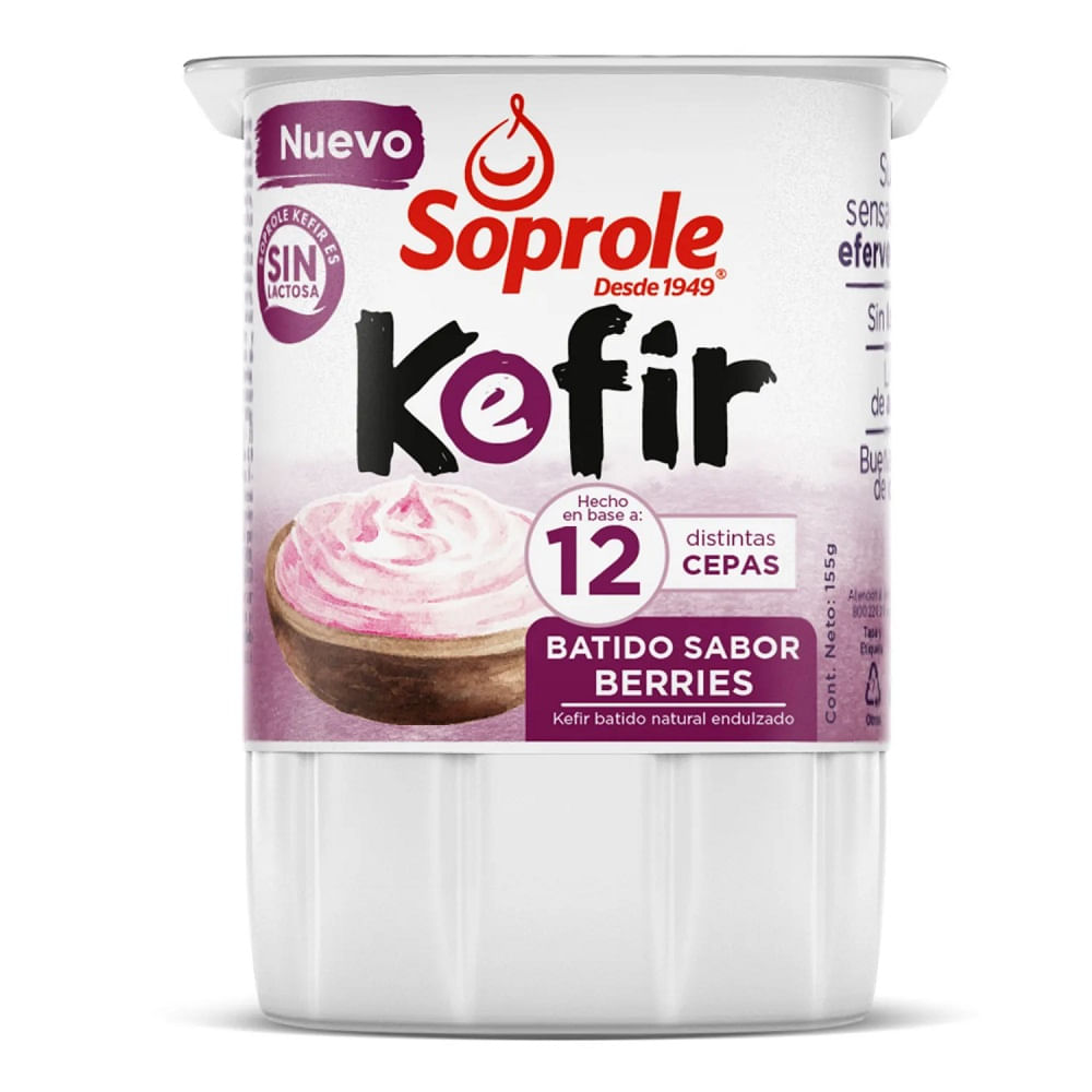Yoghurt batido Soprole Kefir berries 155 g