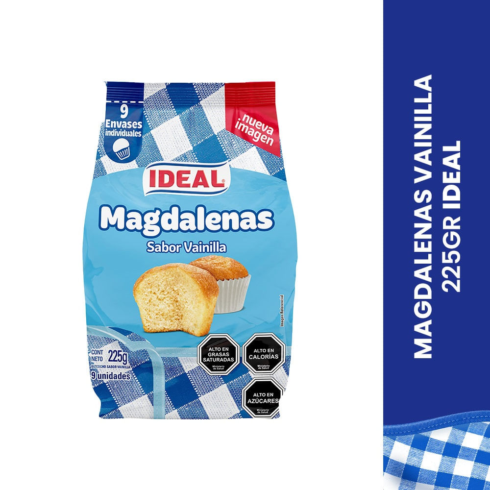 Pack Magdalenas Ideal vainilla 9 un 225 g