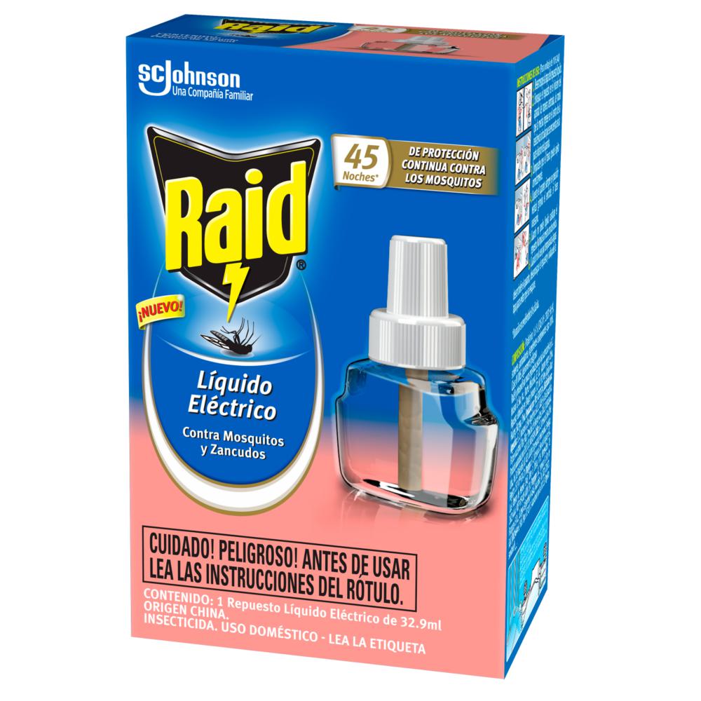 Repuesto insecticida Raid líquido eléctrico mosquitos y zancudos 32.9 ml