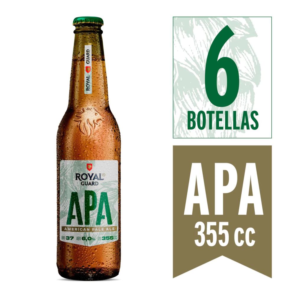 Cerveza Royal Guard Apa botella 6 un de 355 cc