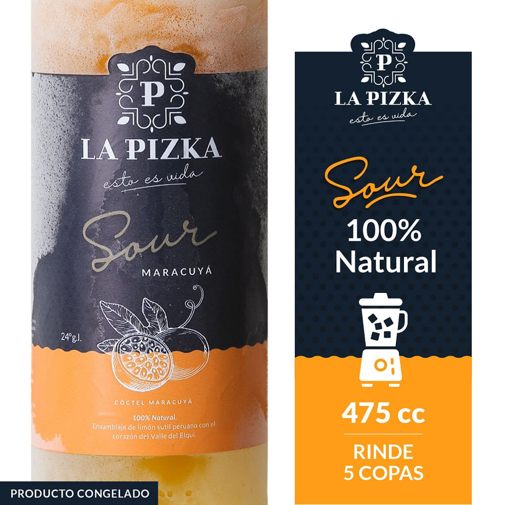 Pisco sour La Pizka maracuyá 475 cc Pisco sour La Pizka maracuyá 475 cc