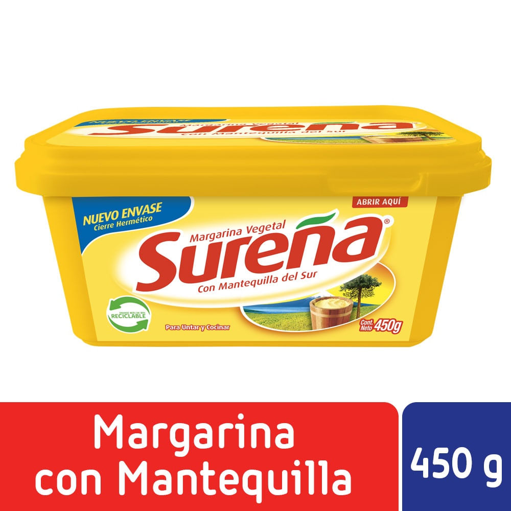 Margarina Sureña con mantequilla pote 450 g Margarina Sureña con mantequilla pote 450 g