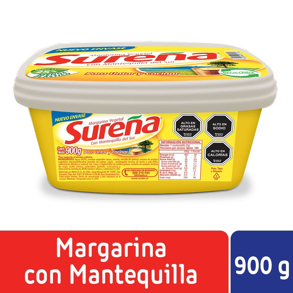 Margarina Sureña pote 900 g Margarina Sureña pote 900 g