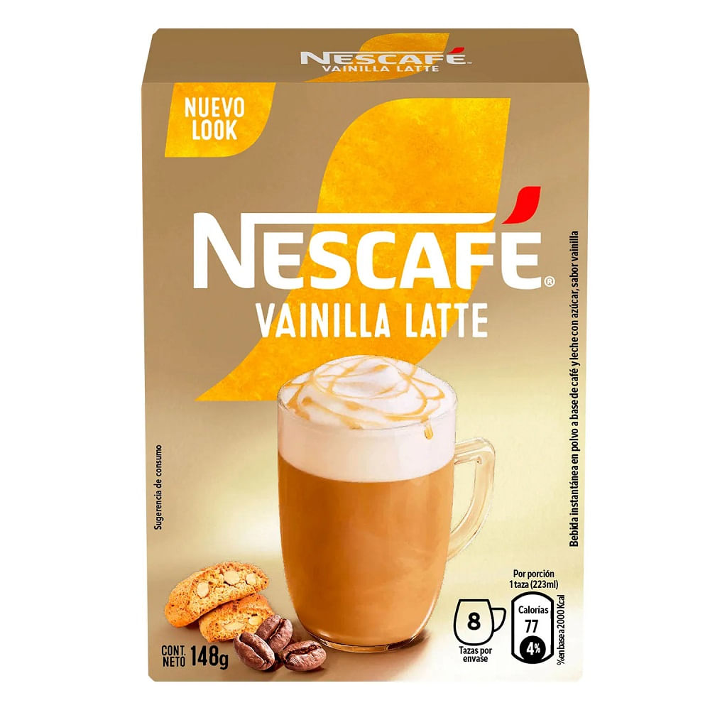 Café Nescafé vainilla latte 8 un de 18.5 g Café Nescafé vainilla latte 8 un de 18.5 g
