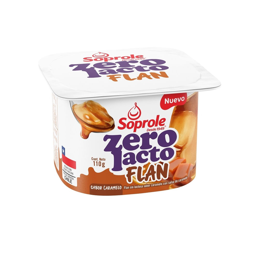 Flan Soprole zero lacto sabor caramelo pote 110 g