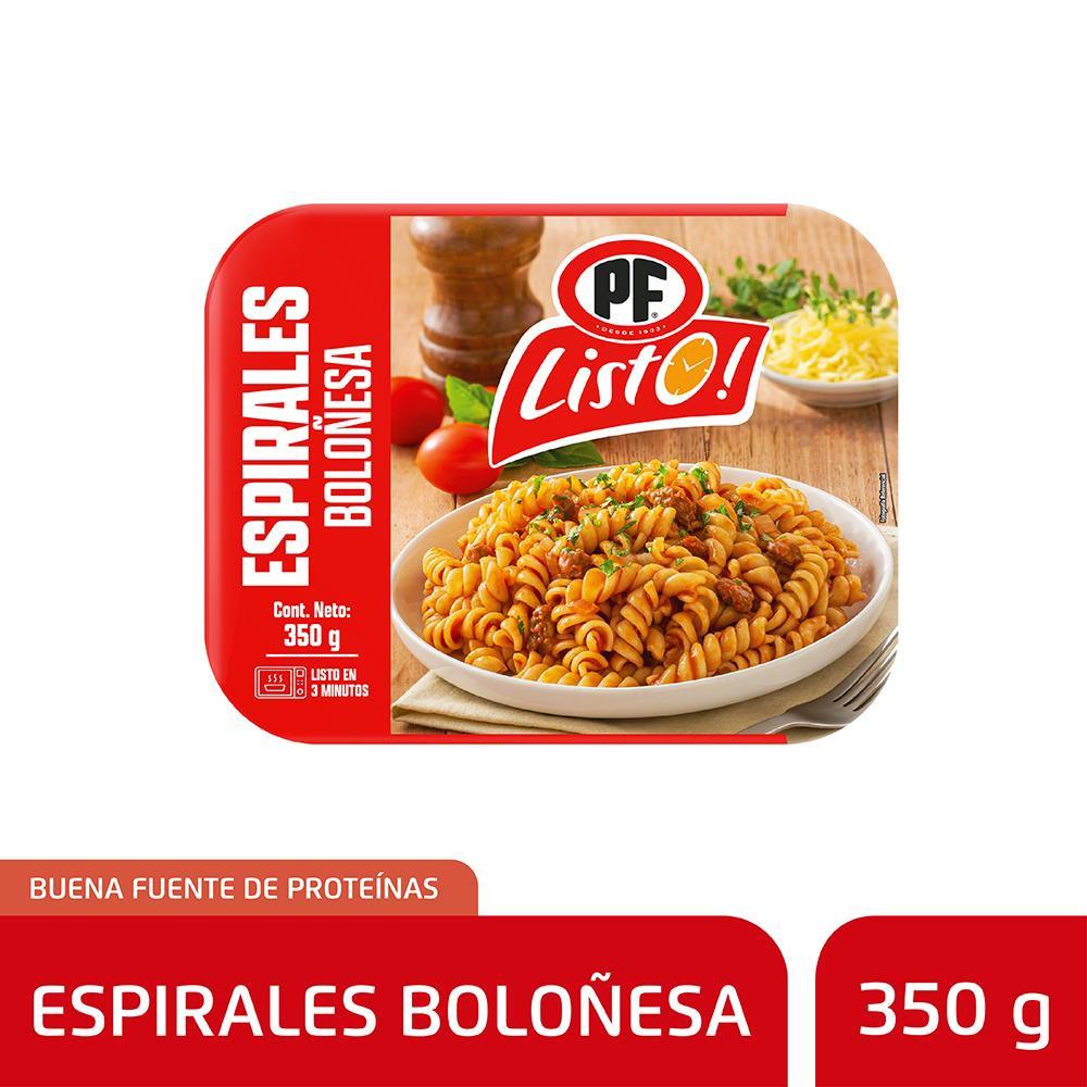 Espirales boloñesa PF listo 350 g Espirales boloñesa PF listo 350 g