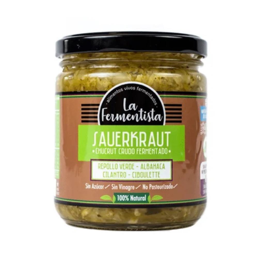 Chucrut sauerkraut La Fermentista verdes vivos frasco 400 g Chucrut sauerkraut La Fermentista verdes vivos frasco 400 g