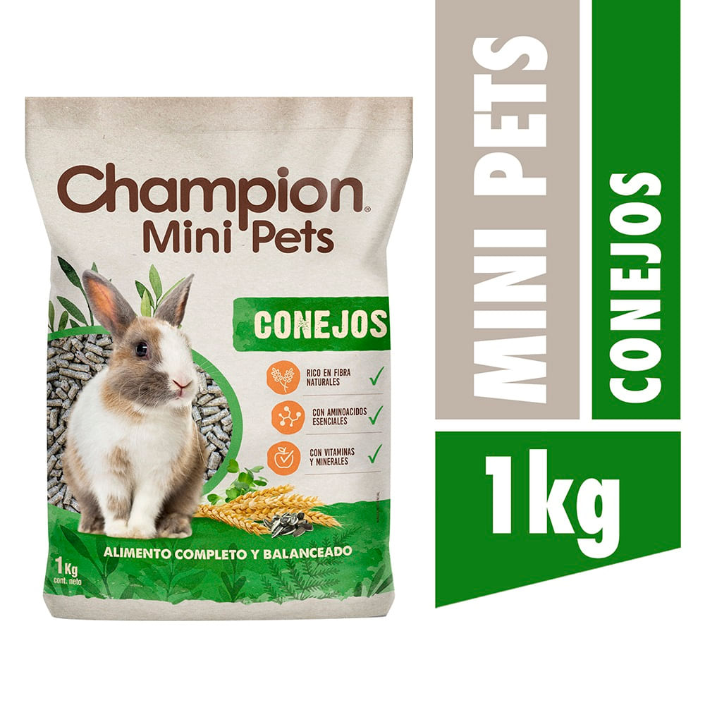 Alimento conejos Champion mini pets 1 Kg