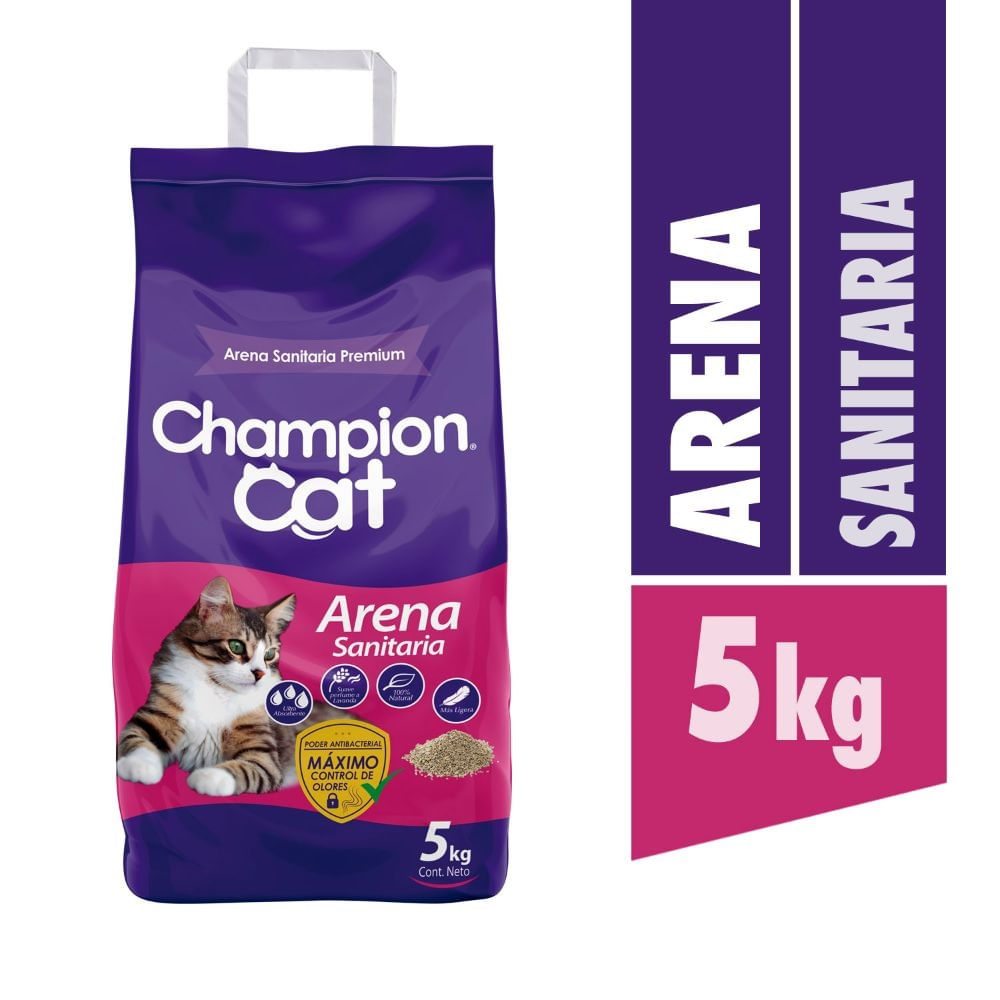 Arena sanitaria Champion Cat 5 Kg