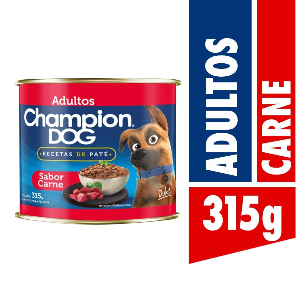 Alimento húmedo perro Champion Dog carne lata 315 g