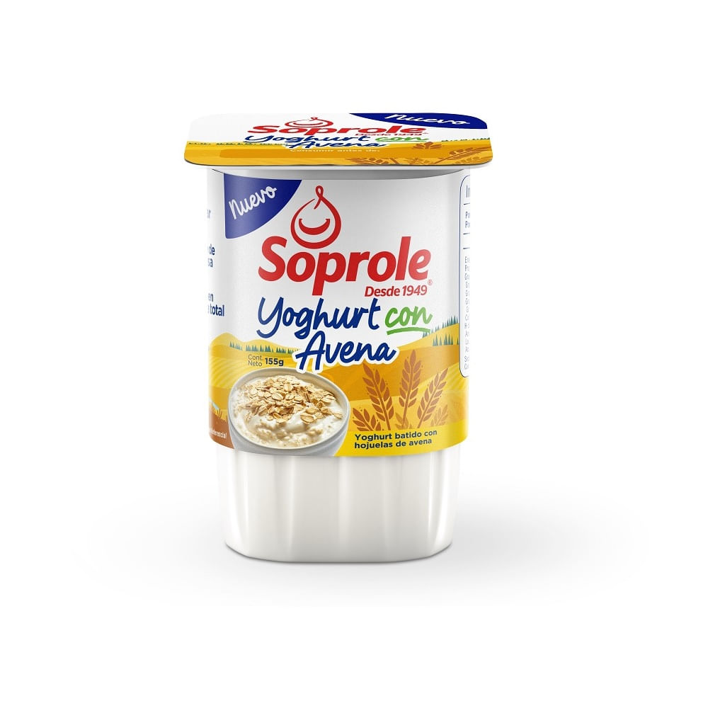 Yoghurt batido Soprole con avena 155 g