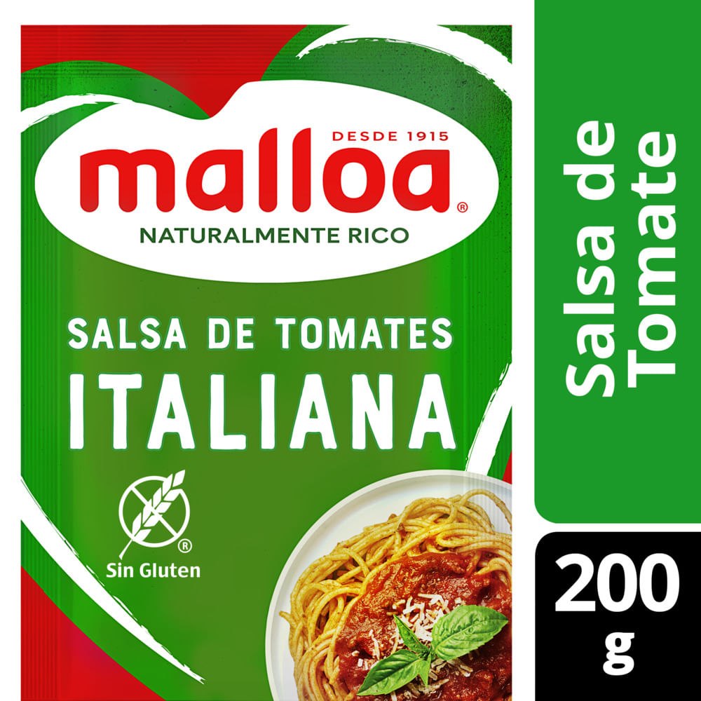 Salsa de tomate Malloa italiana 200 g