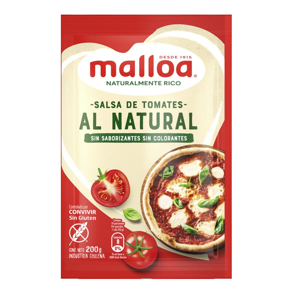 Salsa de tomate Malloa al natural 200 g