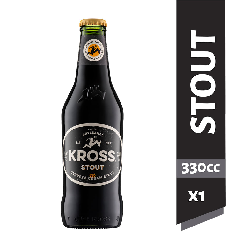 Cerveza Kross stout botella 330 cc