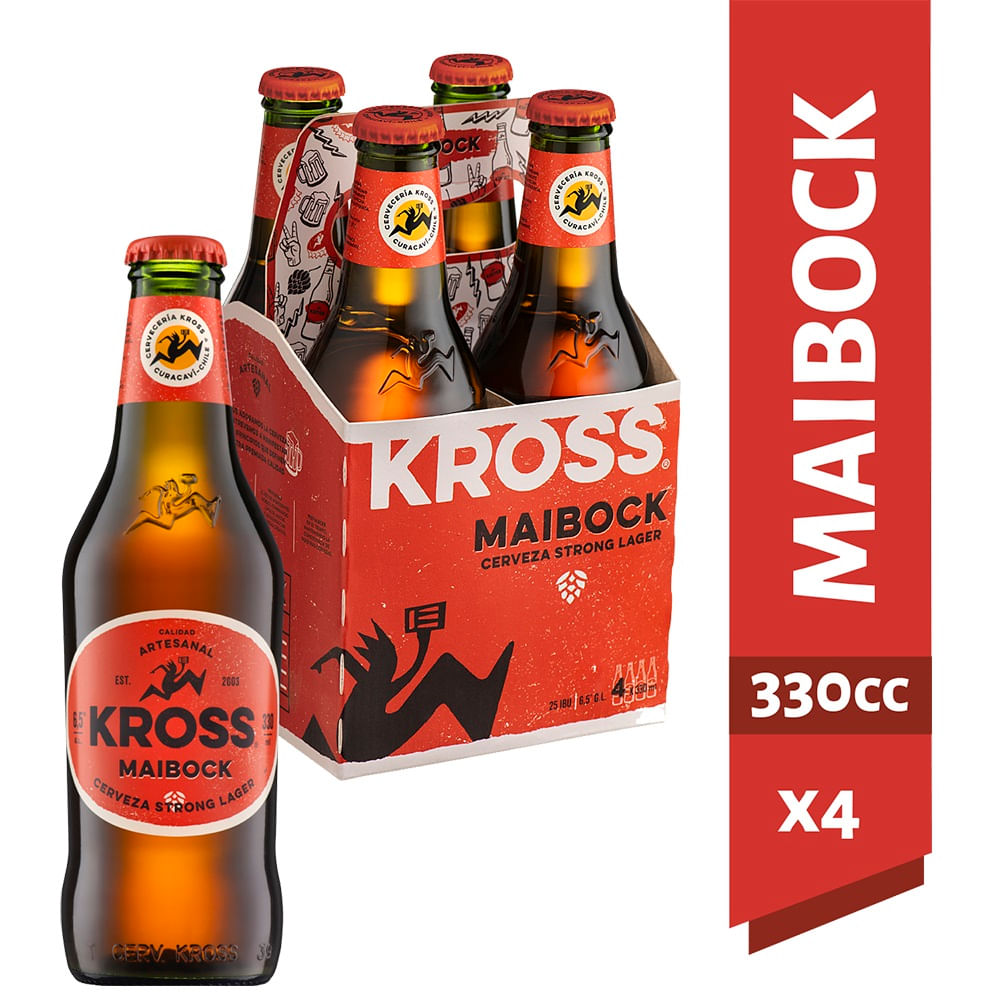 Pack Cerveza Kross maibock botella 4 un de 330 cc