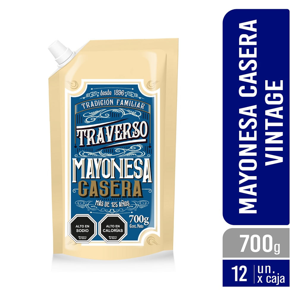 Mayonesa Traverso vintage doypack 700 g