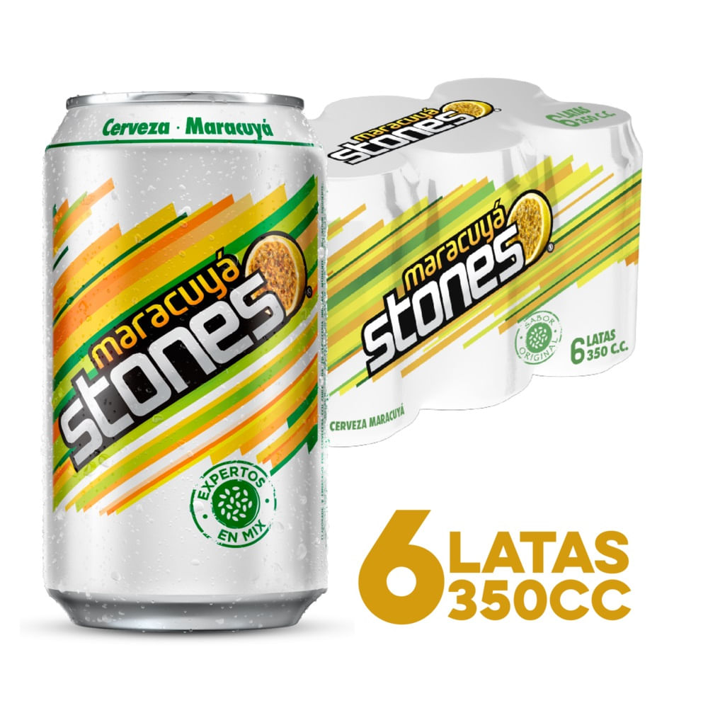 Cerveza Stones maracuyá lata 6 un de 350 cc