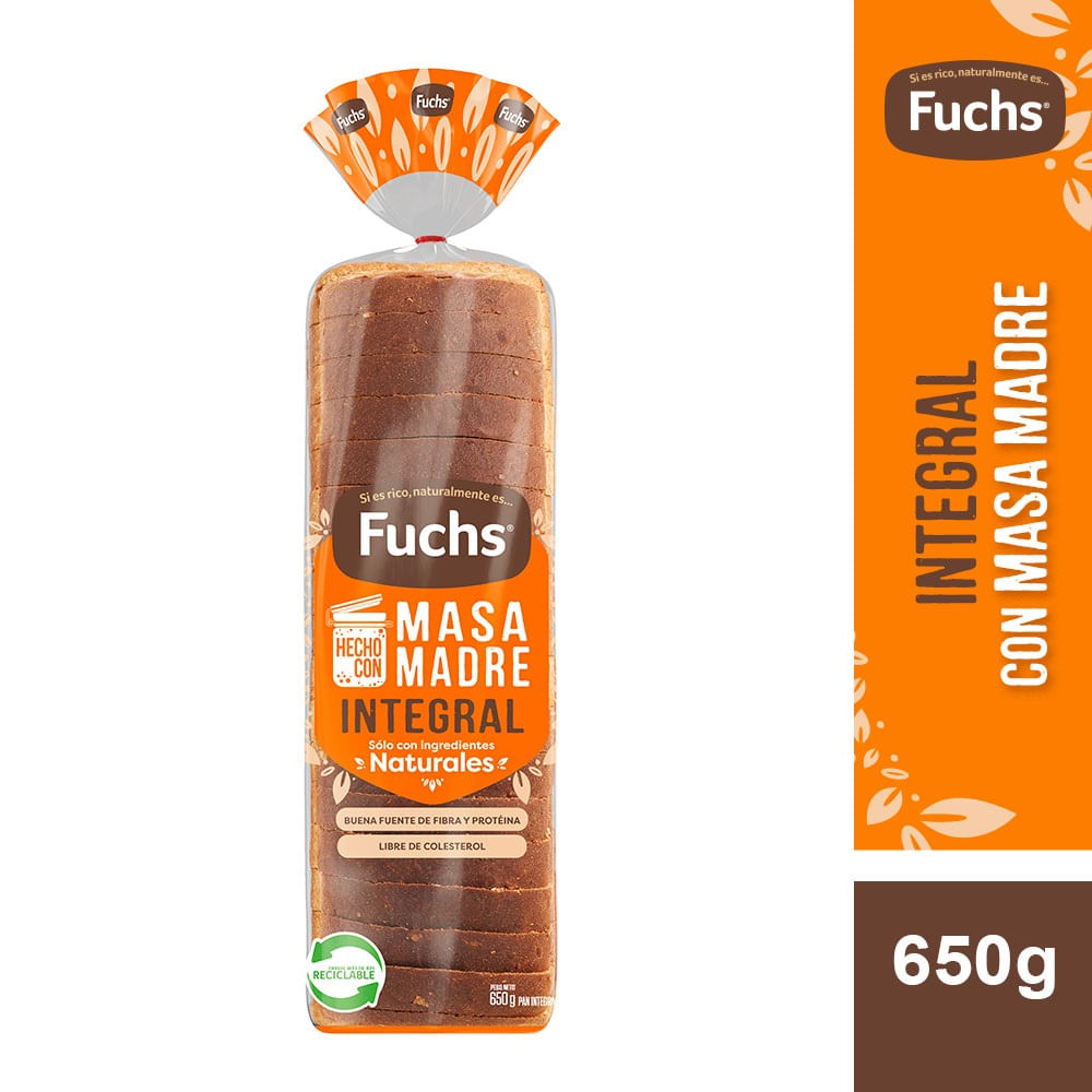 Pan molde Fuchs integral con masa madre bolsa 650 g