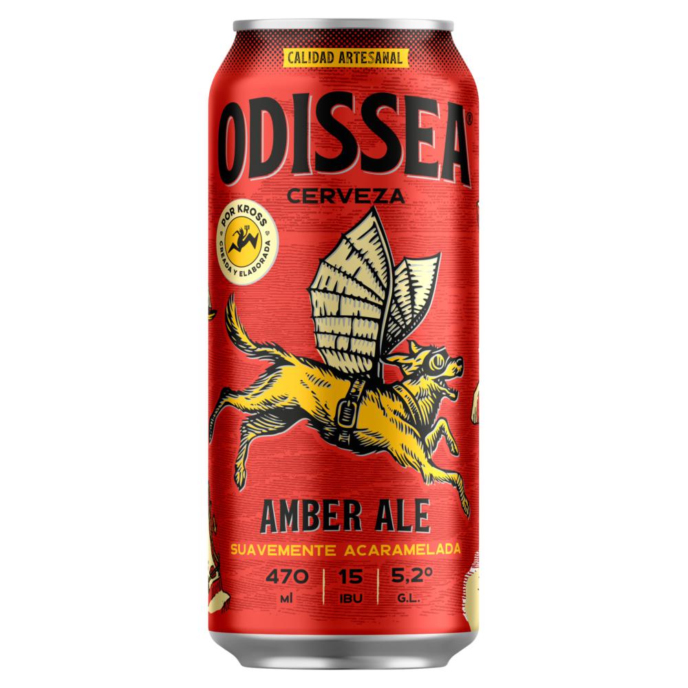Cerveza Kross odissea amber ale lata 470 cc