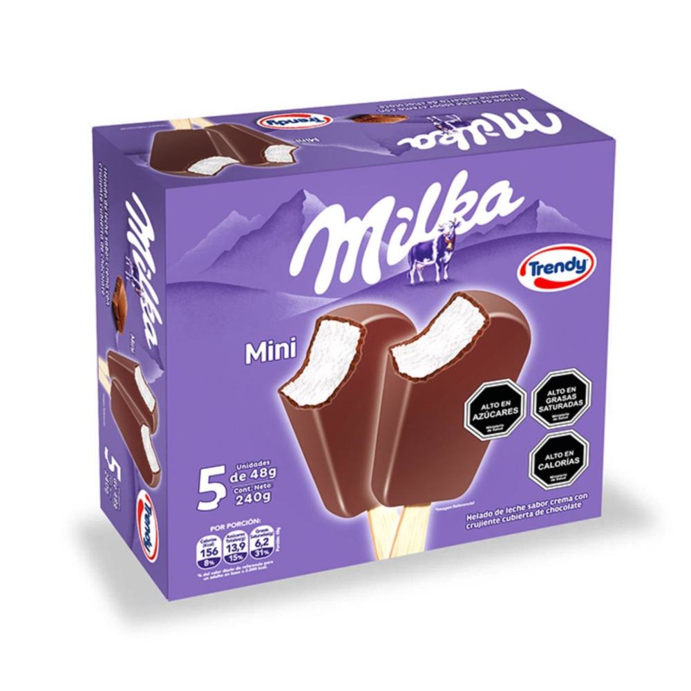 Pack helado Trendy mini milka 5 un Pack helado Trendy mini milka 5 un