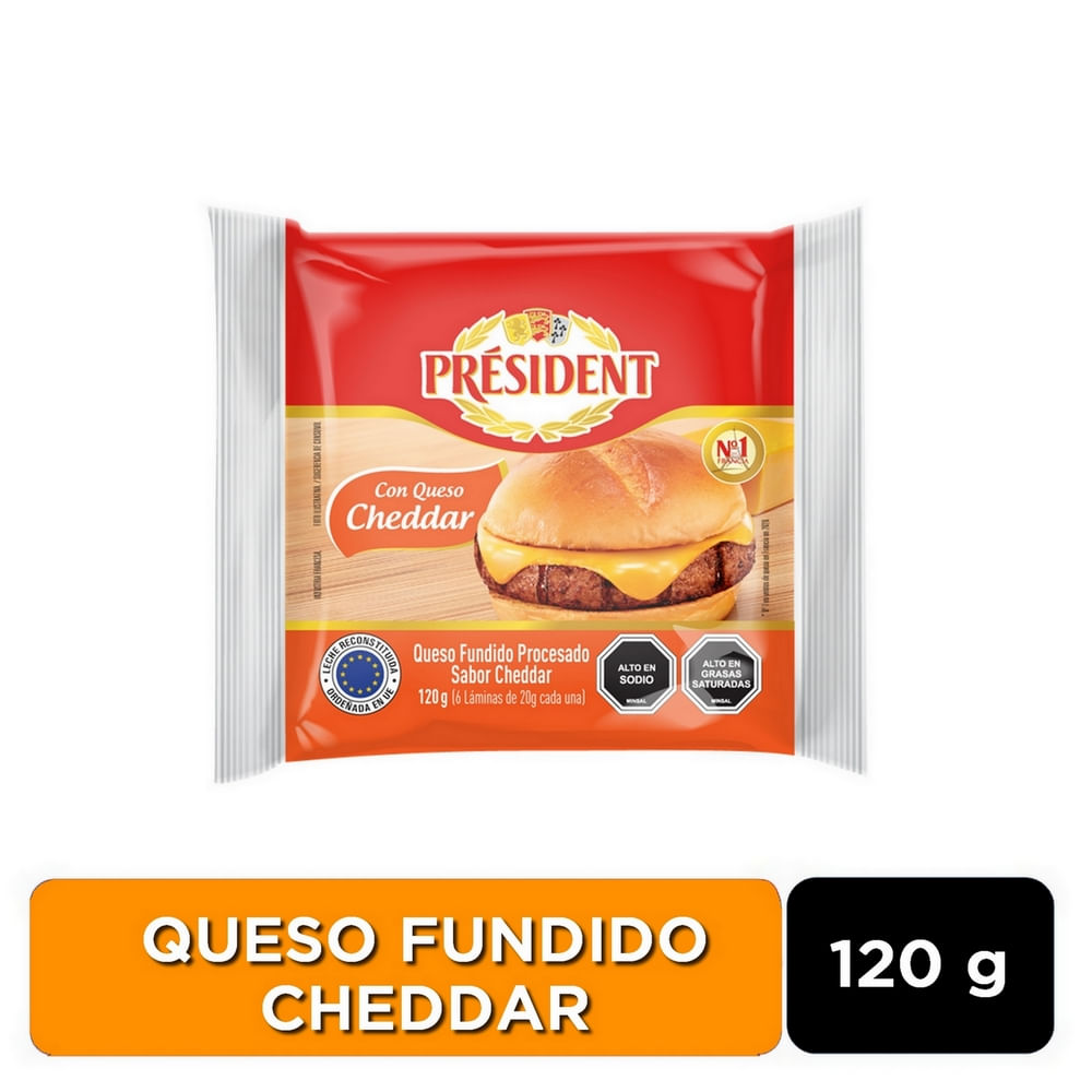 Queso fundido President sabor cheddar 120 g