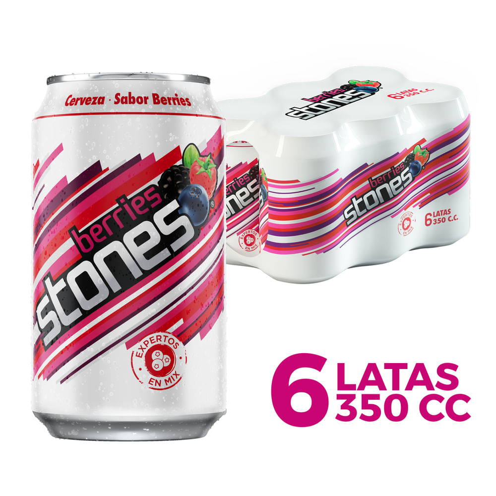 Cerveza Stones berries lata 6 un de 350 ml