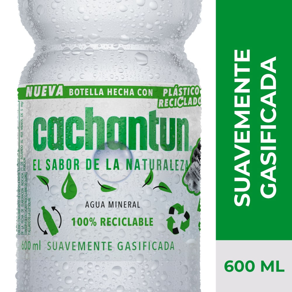 Agua mineral Cachantun light gas botella 600 ml