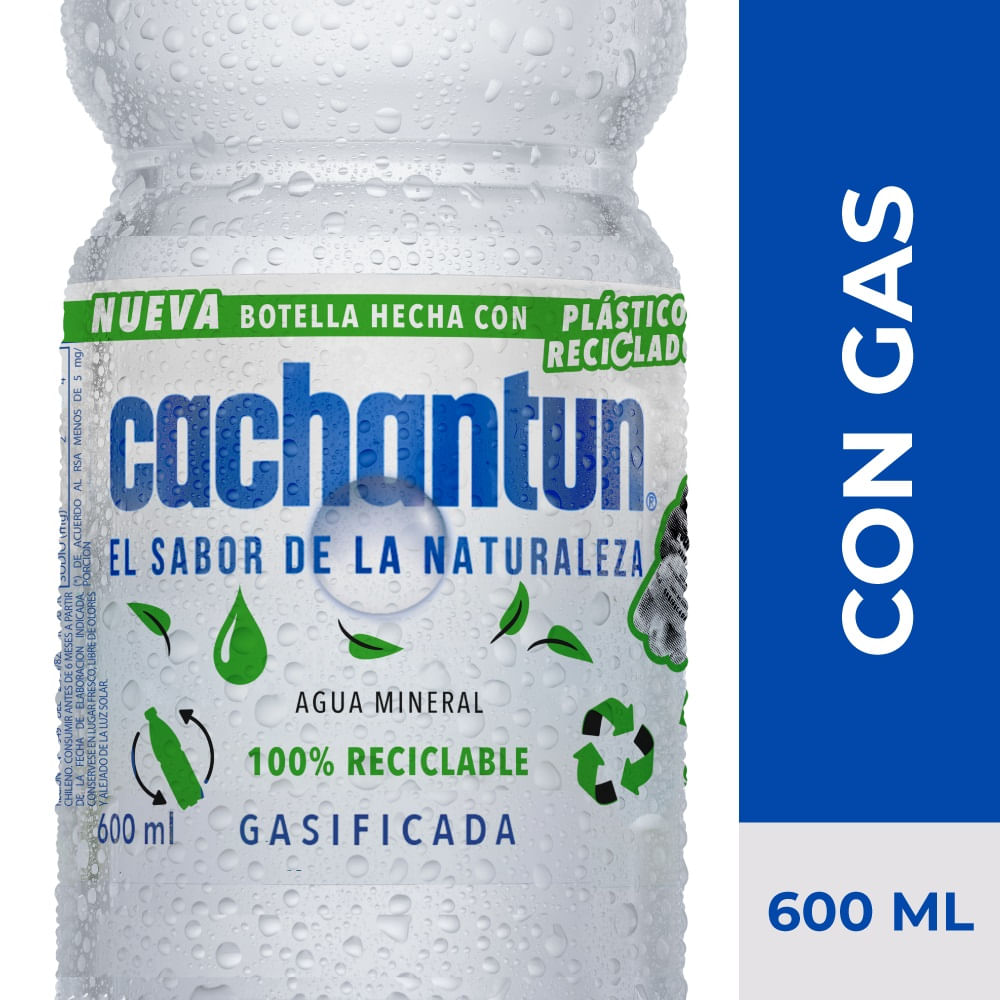 Agua mineral Cachantun con gas 600 ml