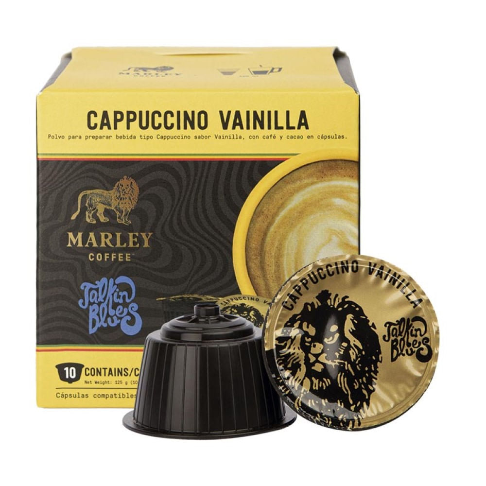 Cápsulas Marley cappuccino vainilla 10 un Cápsulas Marley cappuccino vainilla 10 un