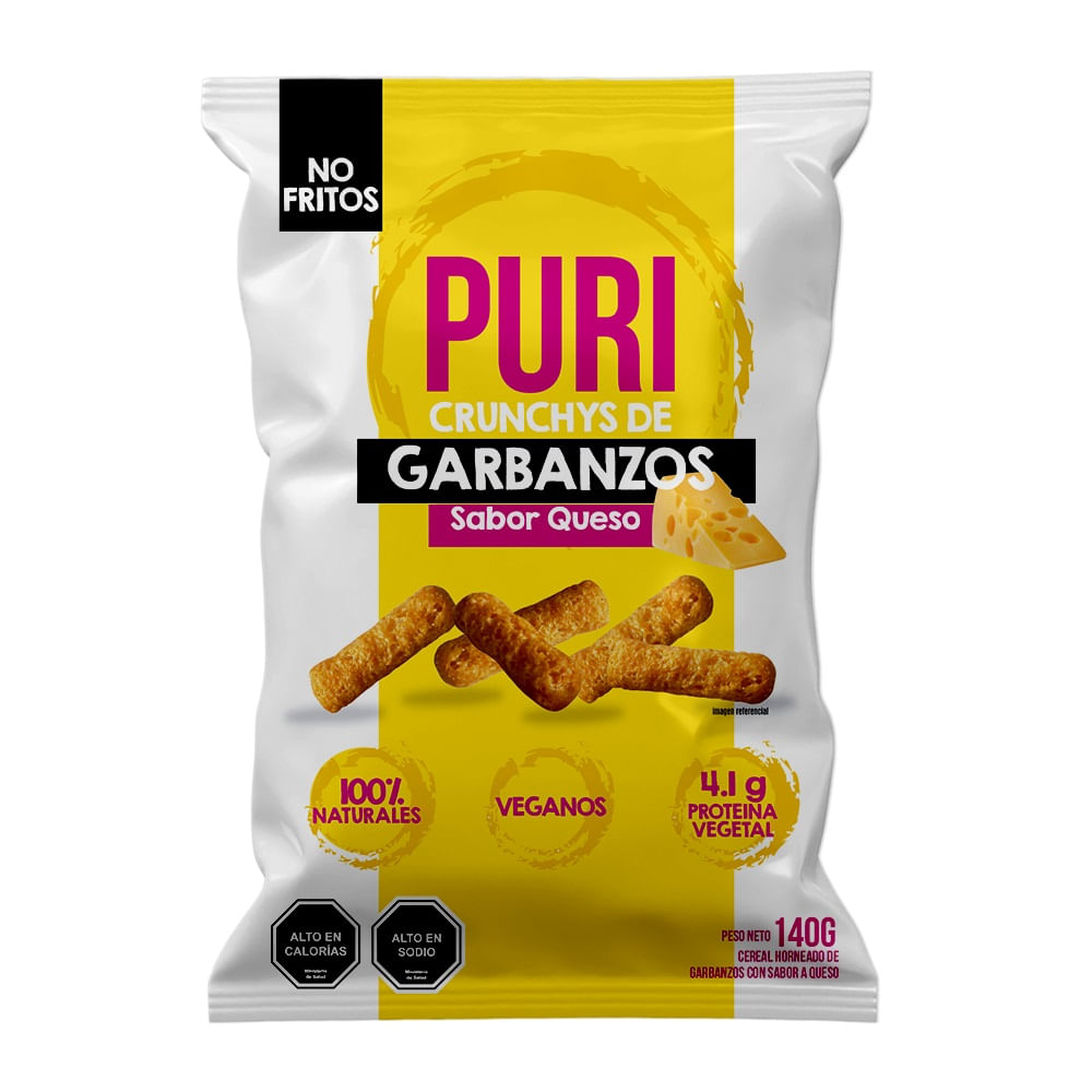 Crunchy garbanzos sabor queso Puri 140 g Crunchy garbanzos sabor queso Puri 140 g