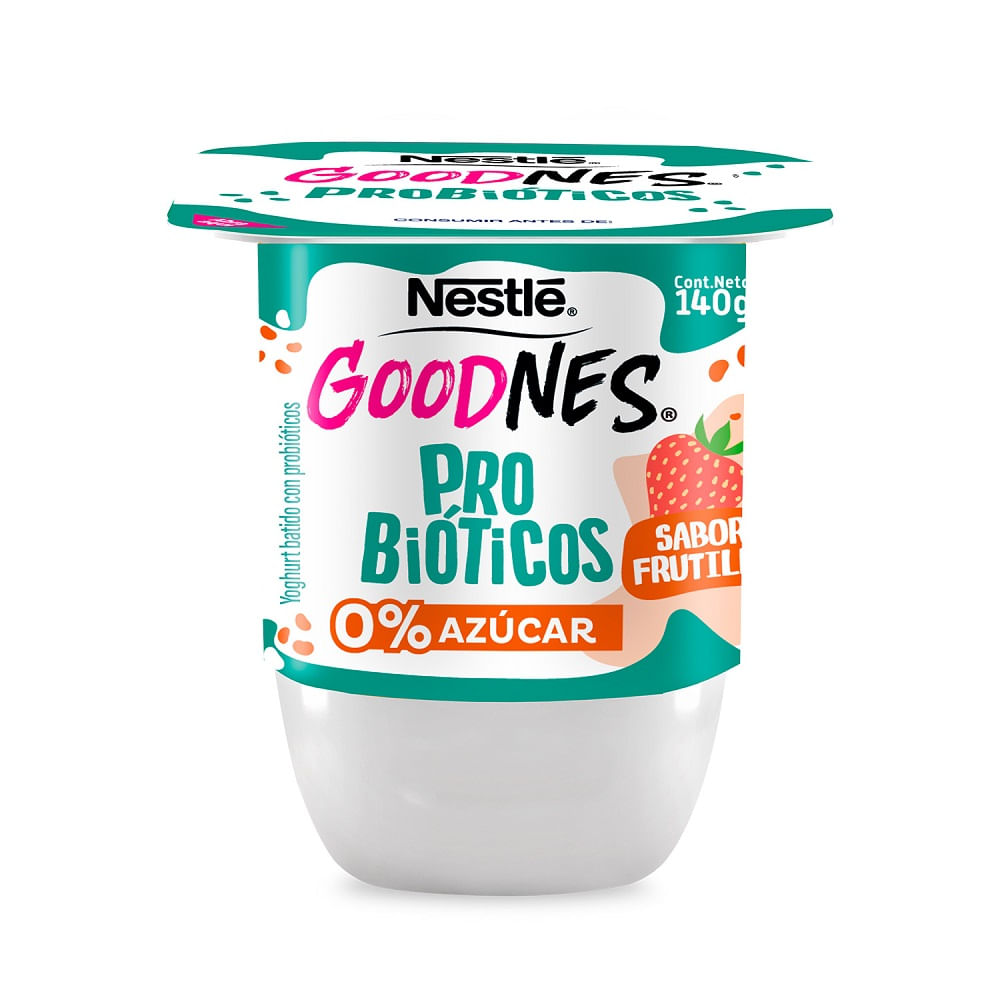 Yoghurt Goodnes probióticos sabor frutilla pote 140 g Yoghurt Goodnes probióticos sabor frutilla pote 140 g