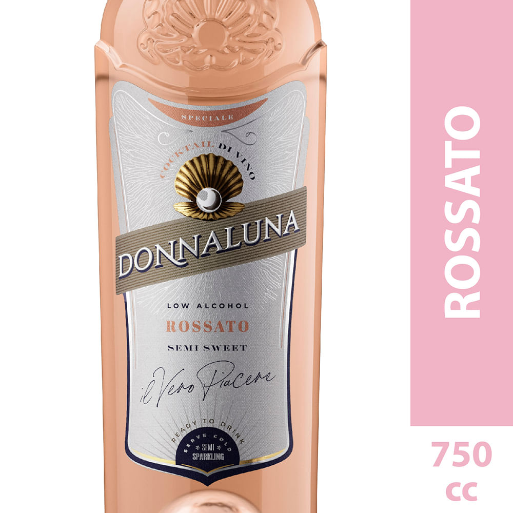 Cóctel de vino Donnaluna rossato botella 750 cc Cóctel de vino Donnaluna rossato botella 750 cc