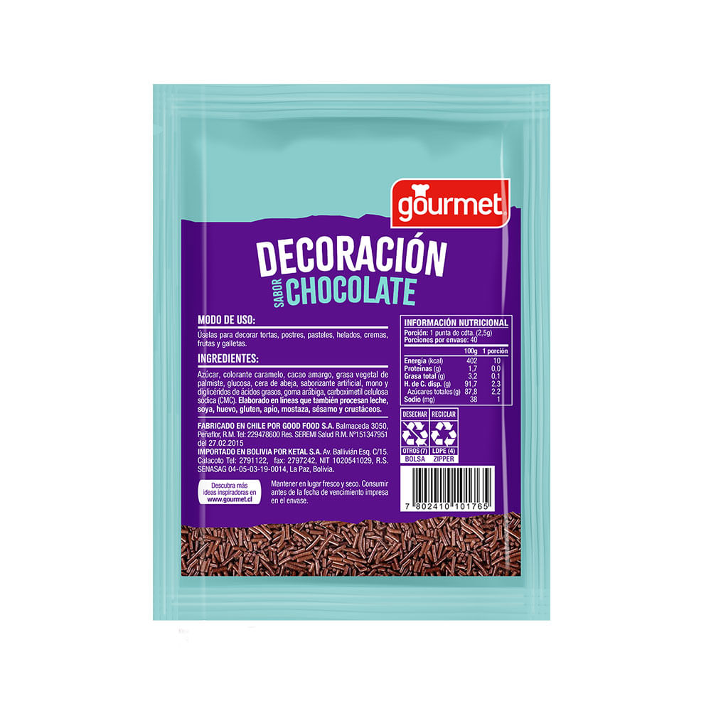 Chocolate Gourmet granulado 100 g Chocolate Gourmet granulado 100 g