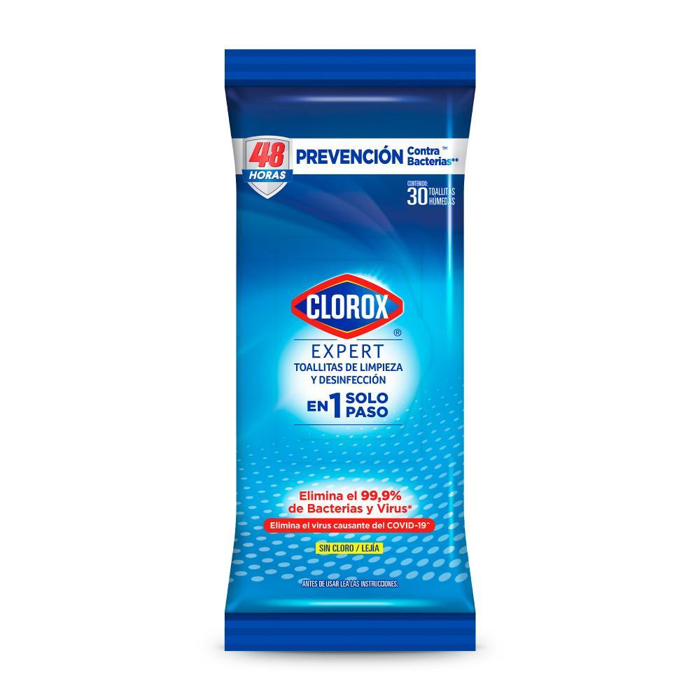 Toallitas desinfectantes Clorox expert aroma fresco 30 un Toallitas desinfectantes Clorox expert aroma fresco 30 un