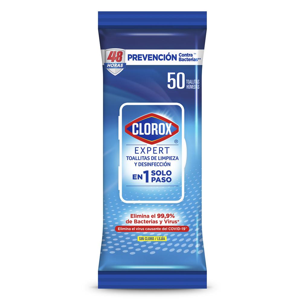 Toallitas desinfectantes Clorox expert 50 un