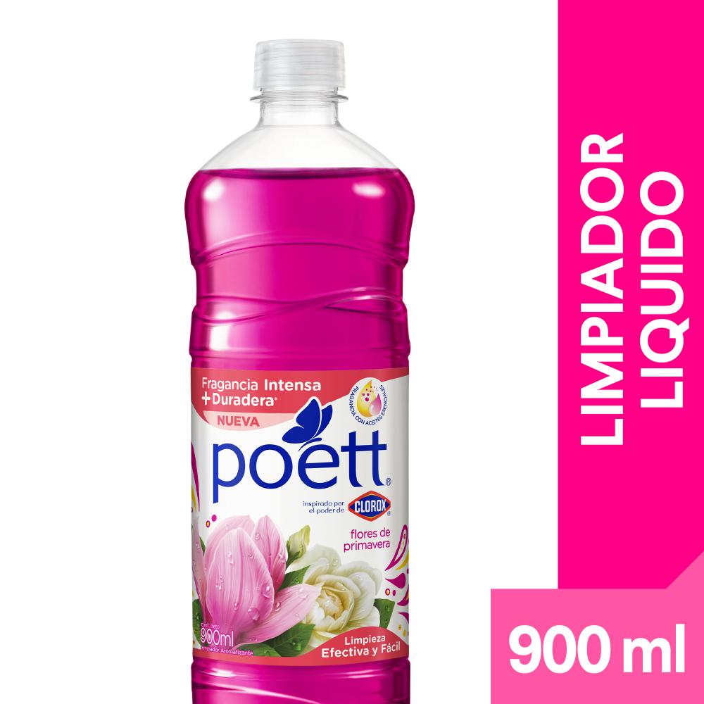 Limpiador líquido aromatizante Poett flores de primavera botella 900 ml Limpiador líquido aromatizante Poett flores de primavera botella 900 ml